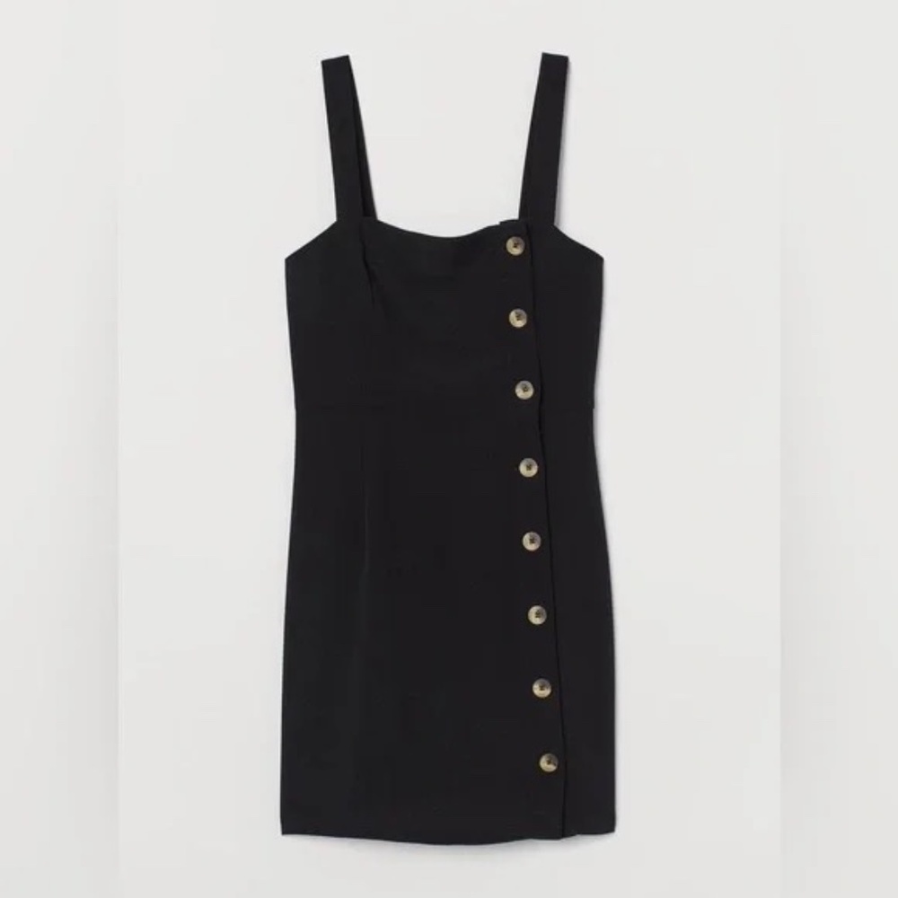 H&M Divided Black Button Dress